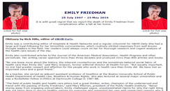 Desktop Screenshot of emilyfriedman.com